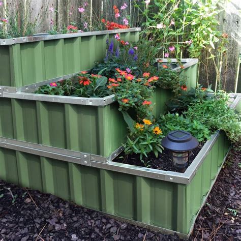 metal elevated raised garden beds